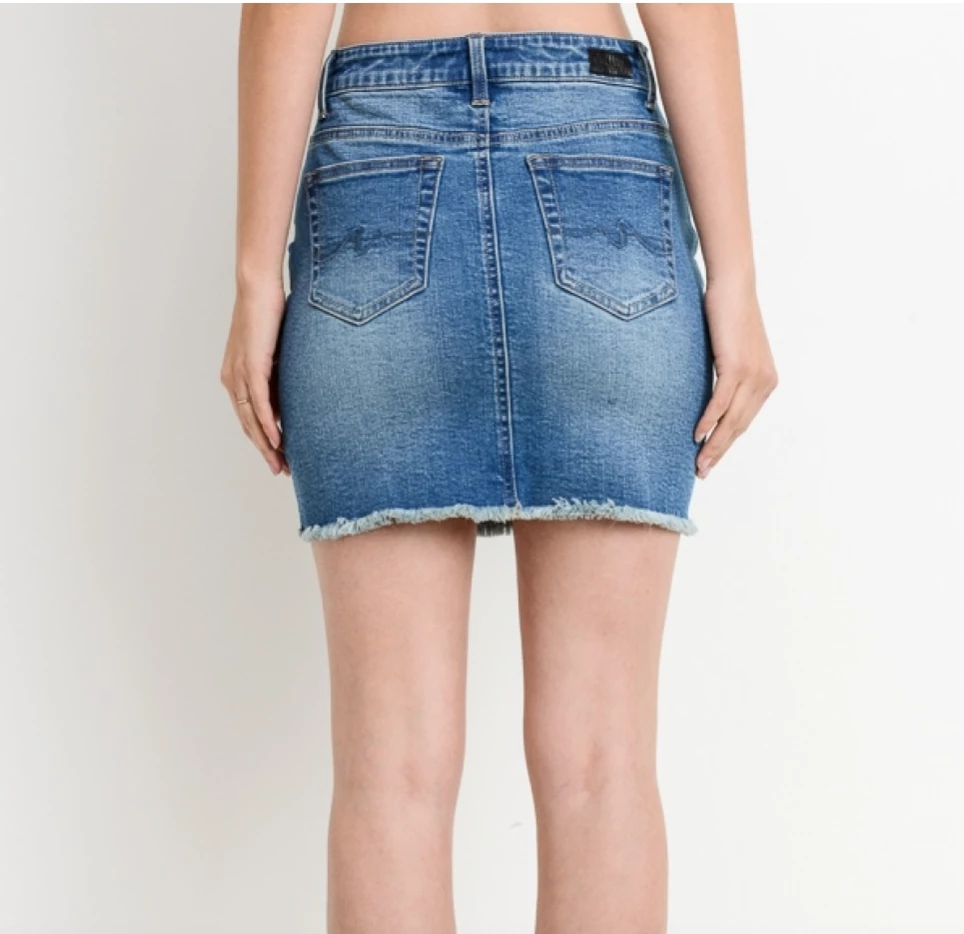 Cest Toi Distressed Mini Skirt Final Sale 2 Cest Toi Distressed Mini Skirt Final Sale