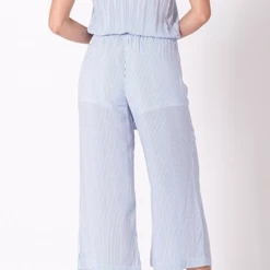 Hyfve Blue/White Striped Strapless Jumpsuit Game Day!