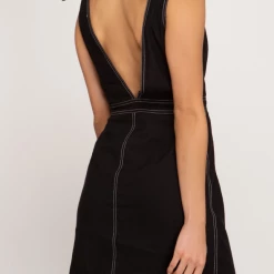 She And Sky Black Button Down Dress Game Day!