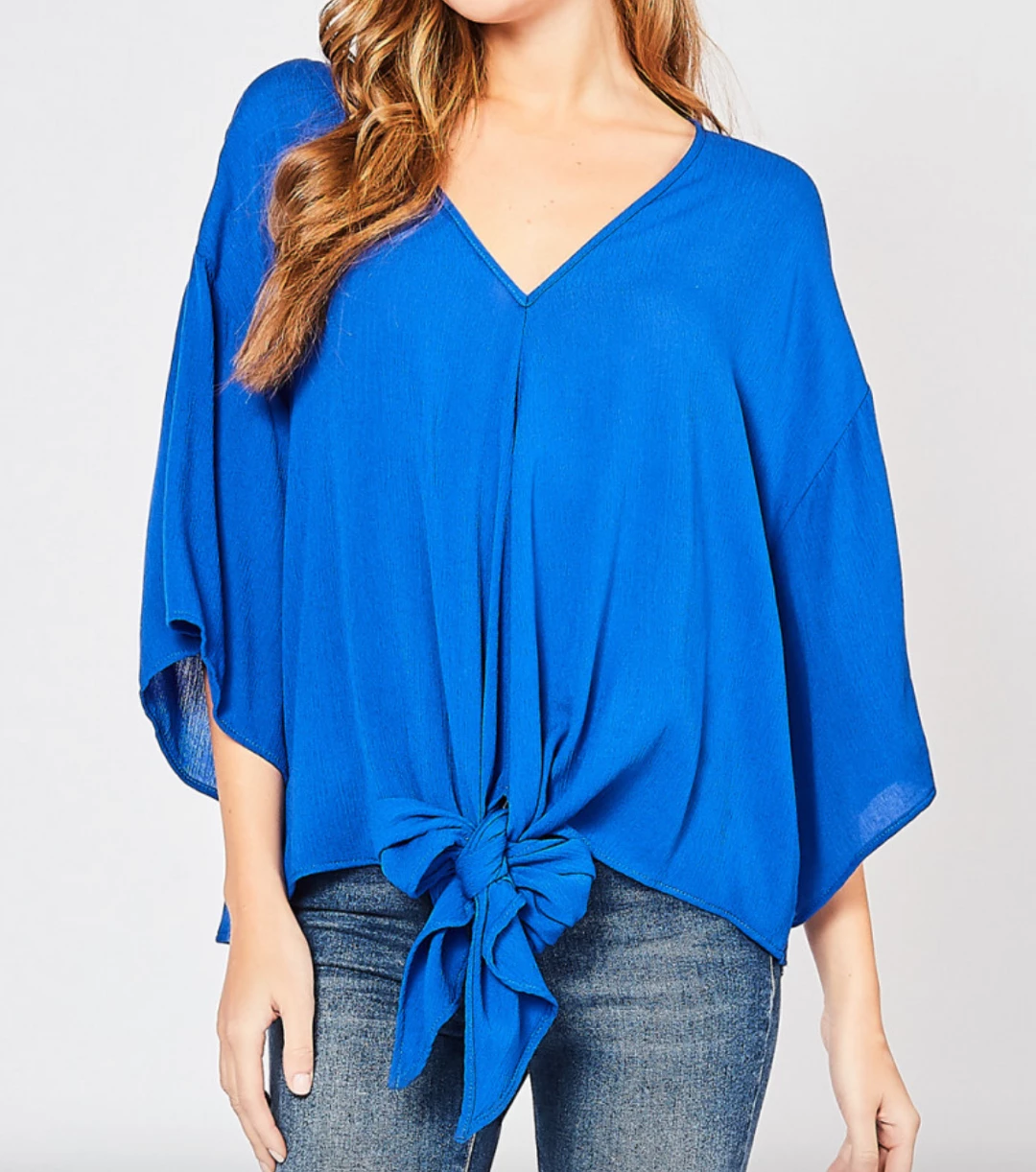 Entro Royal Blue V Neck Top Game Day! 1 Entro Royal Blue V Neck Top Game Day!