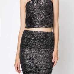 Hyfve Black Sequins Top Final Sale