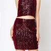 Hyfve Wine Sequins Top