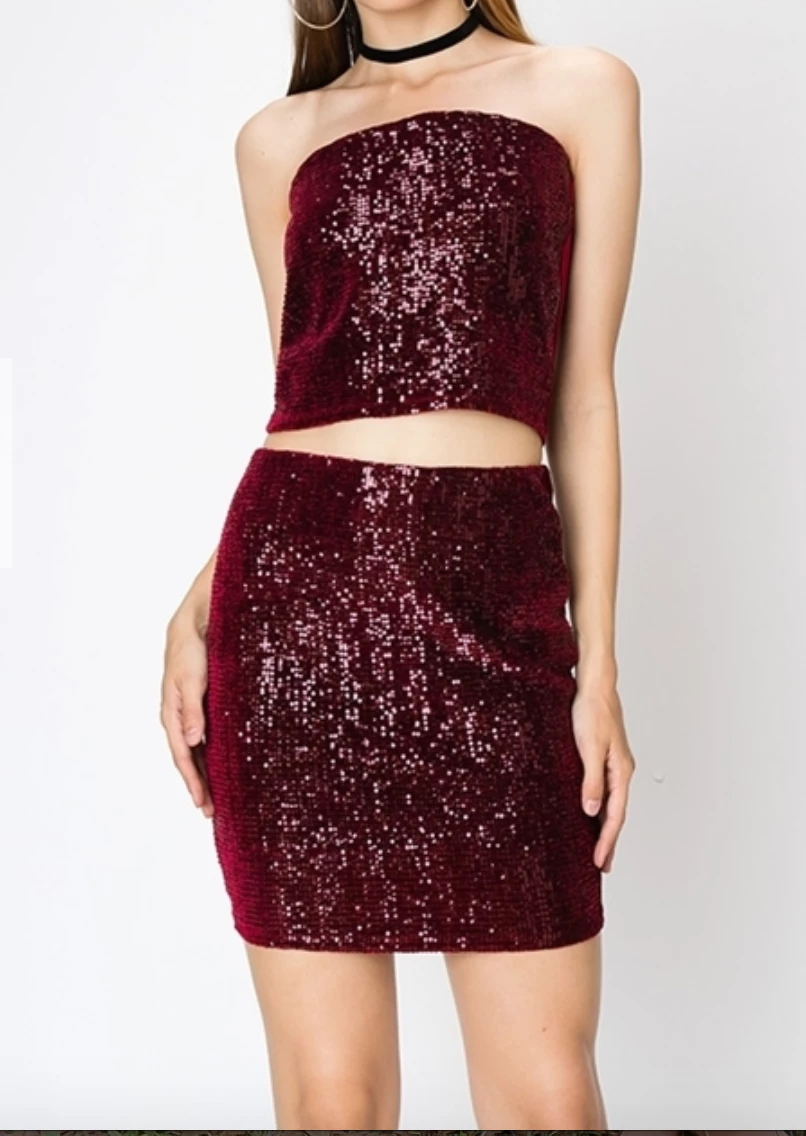 Hyfve Wine Sequins Top 1 Hyfve Wine Sequins Top