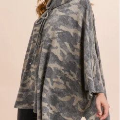 Jodifl Camo Poncho Top Final Sale
