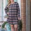 Southern Grace Plaid Dress W/Suede Elbow Patches Final Sale