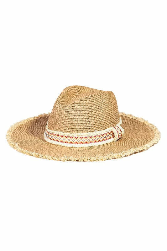 Wall To Wall New Arrivals Boho Tribal Stripe Straw Hat 1 Wall To Wall New Arrivals Boho Tribal Stripe Straw Hat
