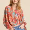 UMGEE Tangerine Floral Top