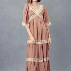 &Merci Tan Maxi Dress Dresses
