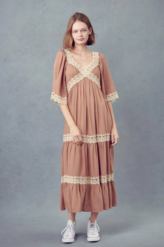 &Merci Tan Maxi Dress Dresses 1 &Merci Tan Maxi Dress Dresses