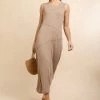 Very J Taupe Midi Dress