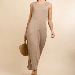 Very J Taupe Midi Dress