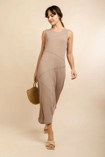 Very J Taupe Midi Dress 1 Very J Taupe Midi Dress