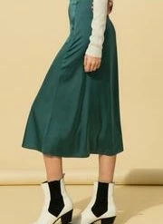 Hyfve Teal Satin Skirt