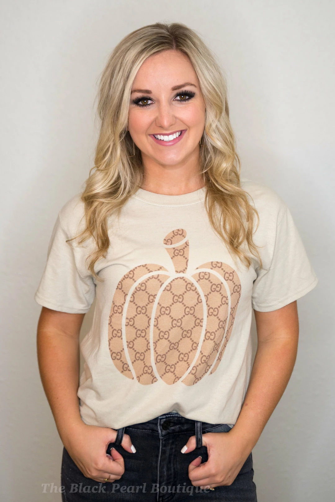 Csny Taupe Pumpkin Tee Tops 1 Csny Taupe Pumpkin Tee Tops