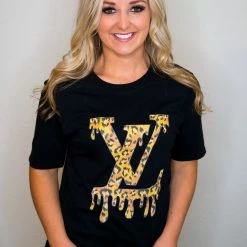 Csny Tops Dripping Black Tee