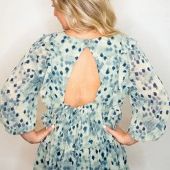 Entro Sage Printed Blouse Tops 5 Entro Sage Printed Blouse Tops