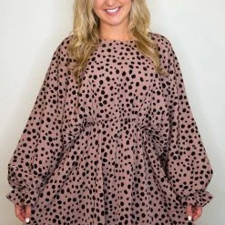 UMGEE Mocha Dalmatian Print Dress Dresses
