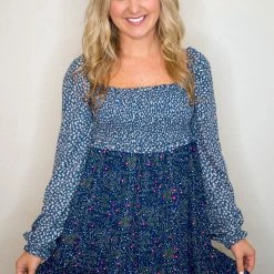 UMGEE Navy Floral Dress