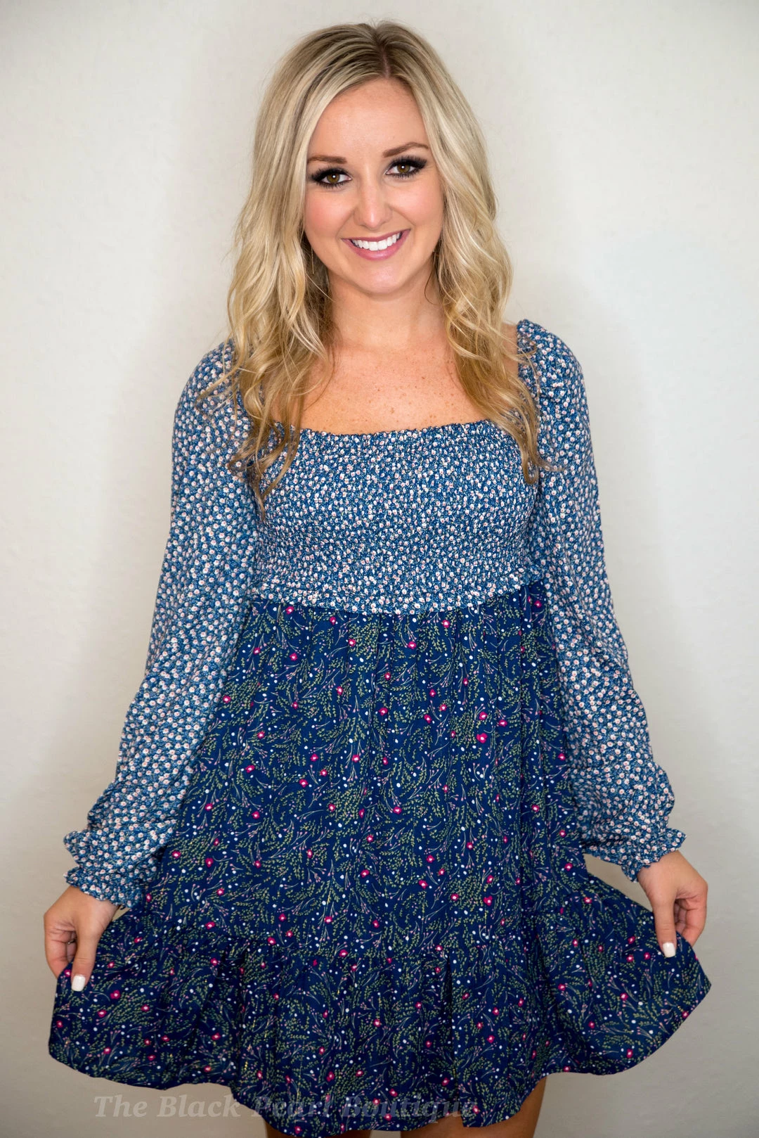 UMGEE Navy Floral Dress 2 UMGEE Navy Floral Dress