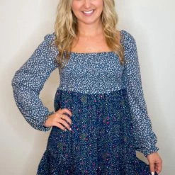 UMGEE Navy Floral Dress