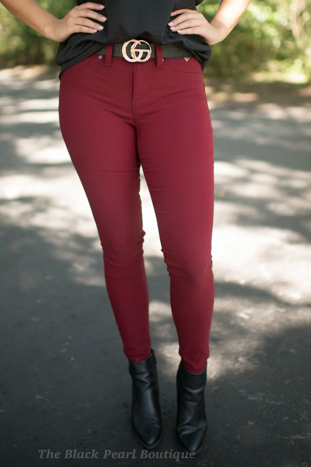 YMI Burgundy Hyper Stretch Pants 1 YMI Burgundy Hyper Stretch Pants