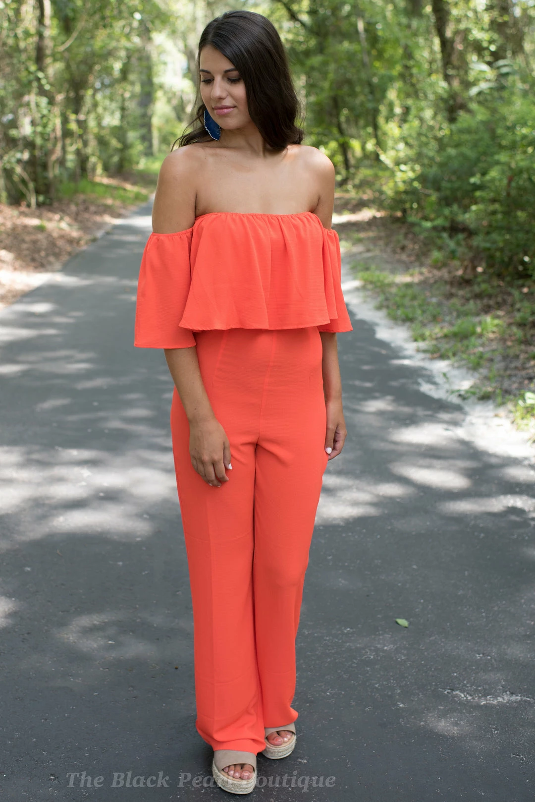 Hyfve Orange Off The Shoulder Jumpsuit Game Day! 6 Hyfve Orange Off The Shoulder Jumpsuit Game Day!