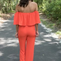 Hyfve Orange Off The Shoulder Jumpsuit Game Day! 9 Hyfve Orange Off The Shoulder Jumpsuit Game Day!