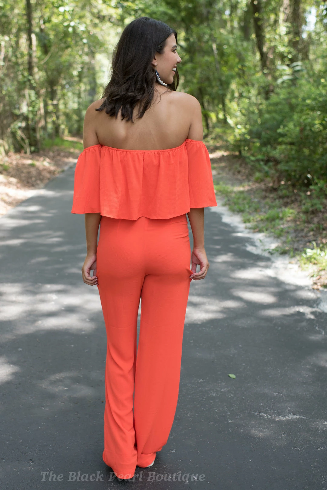 Hyfve Orange Off The Shoulder Jumpsuit Game Day! 3 Hyfve Orange Off The Shoulder Jumpsuit Game Day!