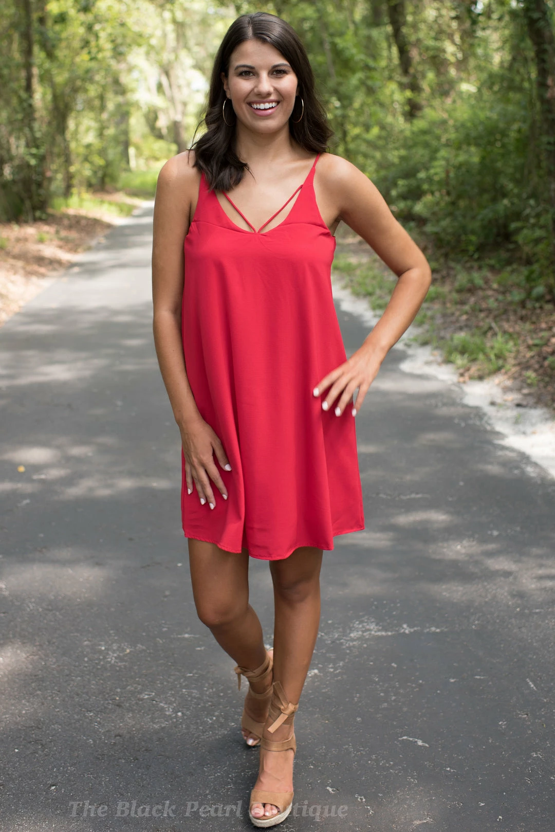 She And Sky Game Day! Red Spaghetti Strap Dress 6 She And Sky Game Day! Red Spaghetti Strap Dress