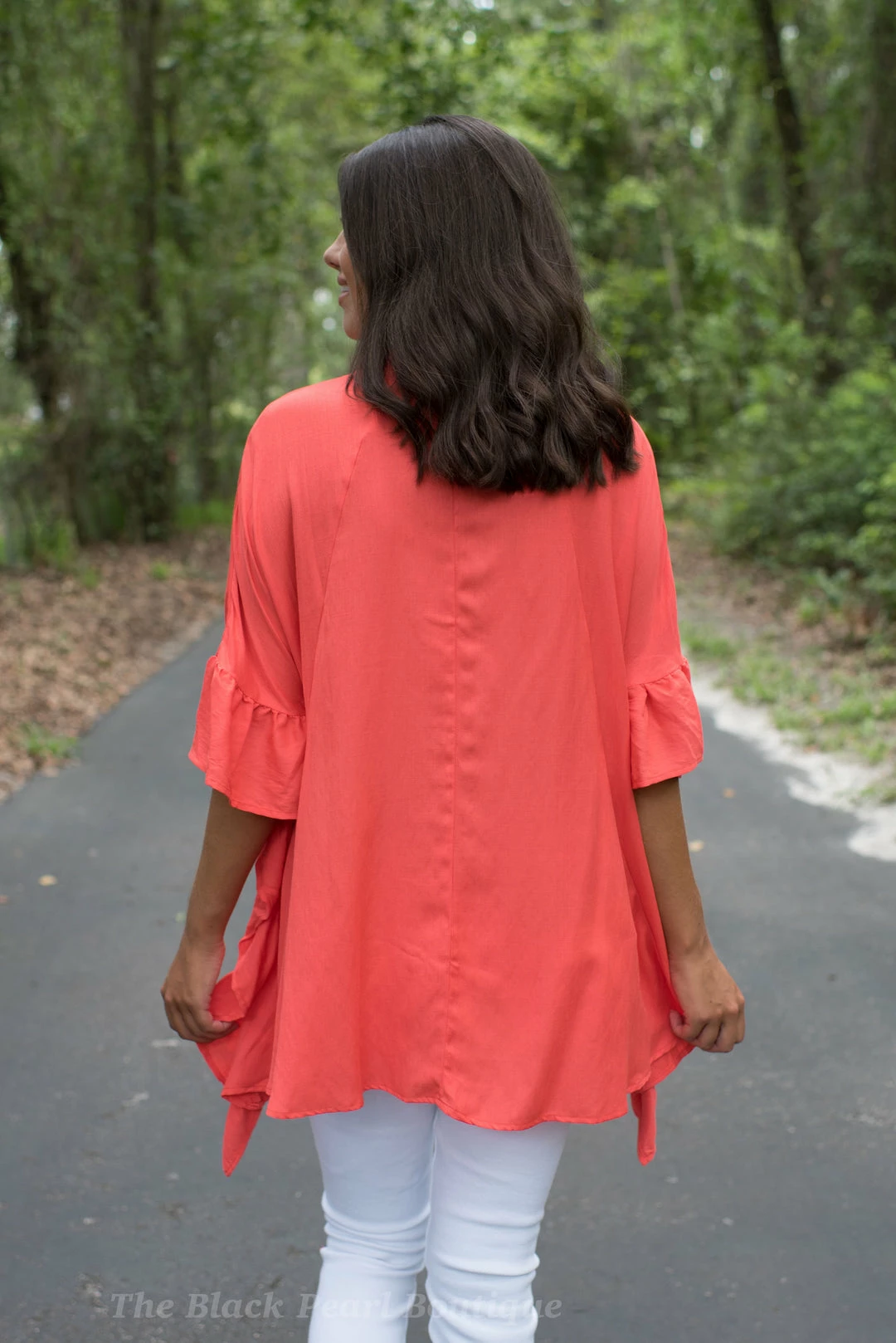 Vine & Love Orange Ruffled Button Down Top Game Day! 3 Vine & Love Orange Ruffled Button Down Top Game Day!