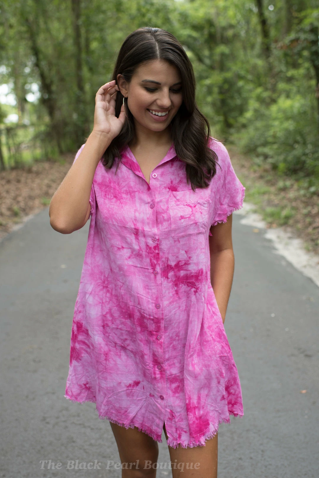 Blu Heaven Fuchsia Tie Dye Dress 7 Blu Heaven Fuchsia Tie Dye Dress