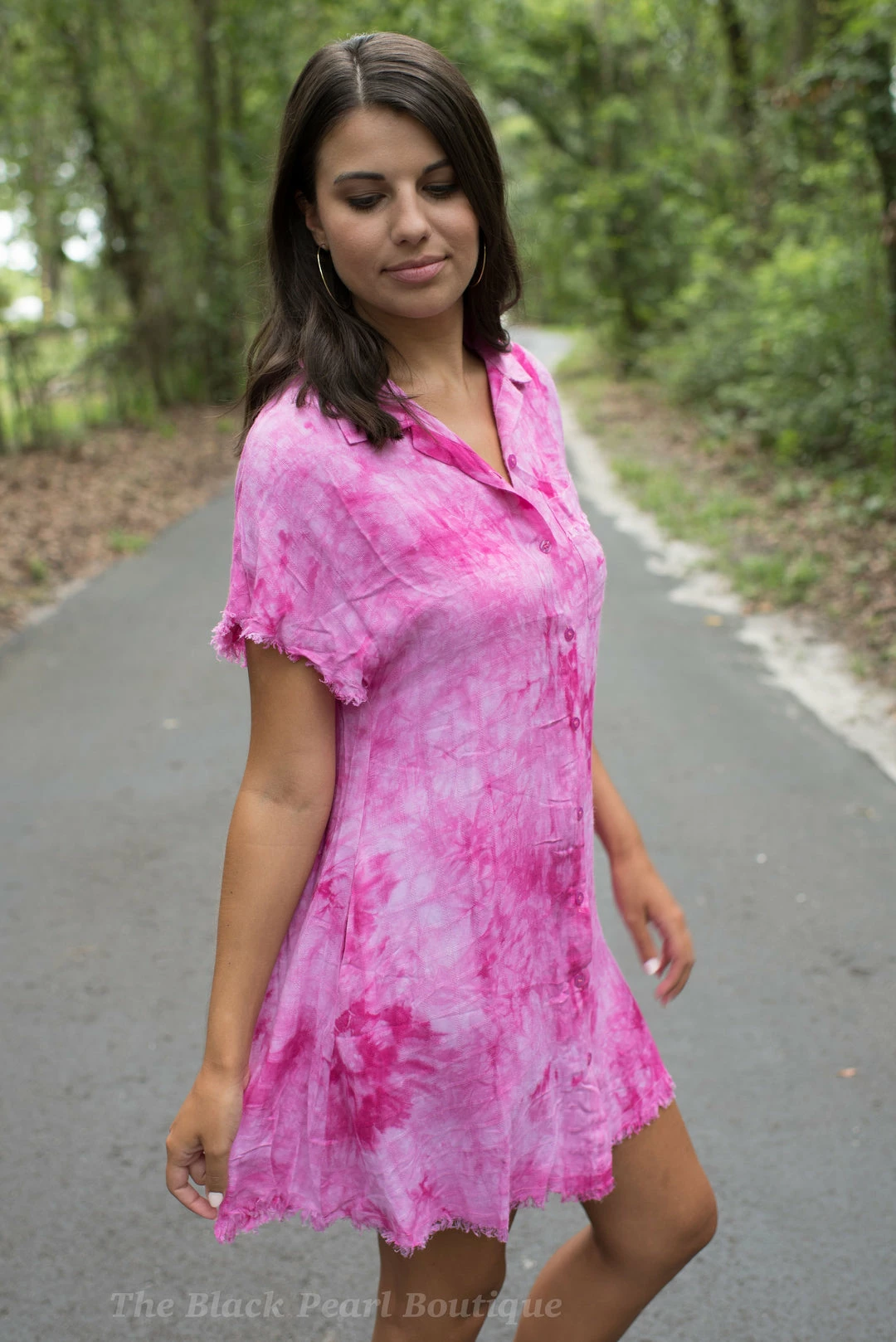 Blu Heaven Fuchsia Tie Dye Dress 4 Blu Heaven Fuchsia Tie Dye Dress