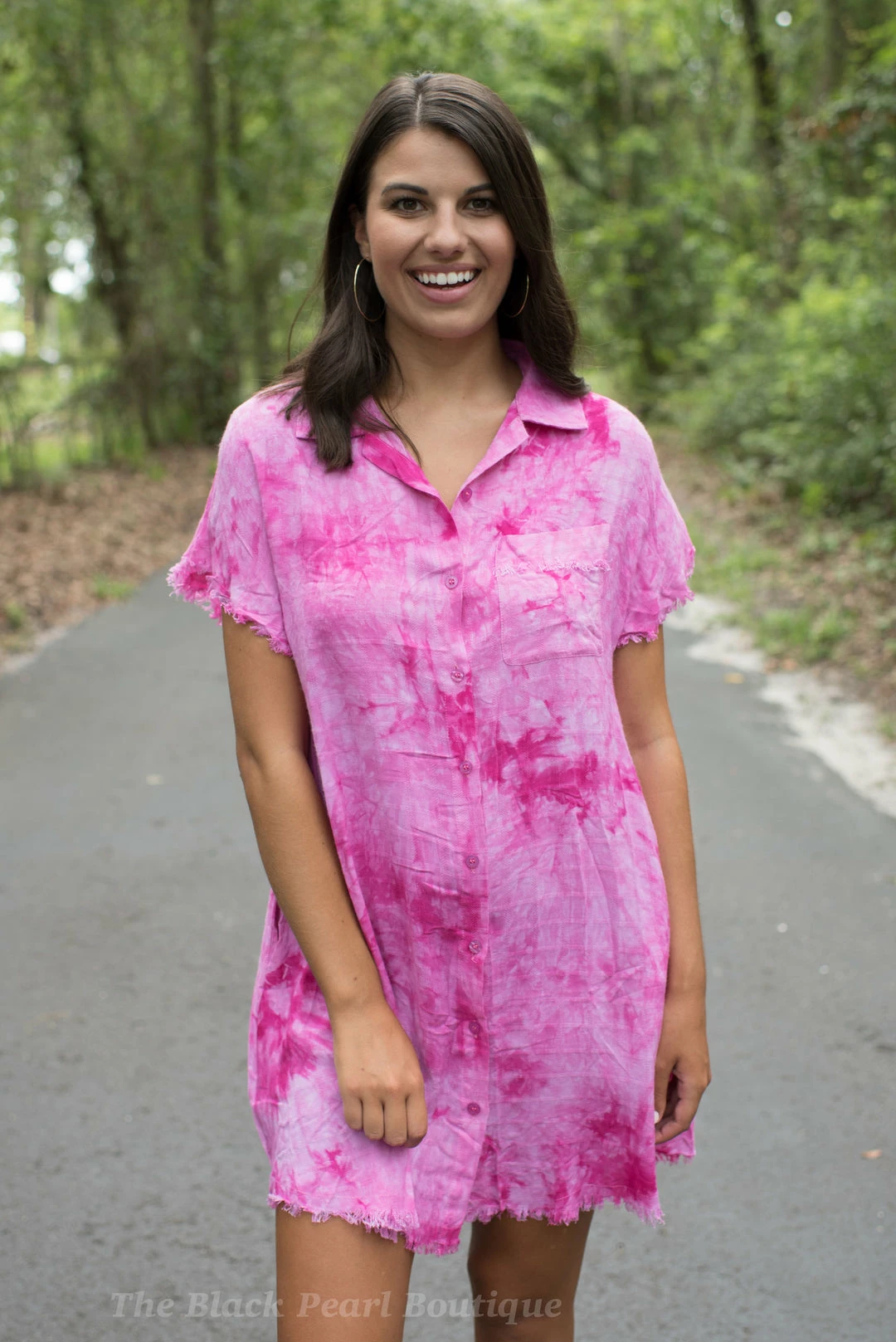 Blu Heaven Fuchsia Tie Dye Dress 2 Blu Heaven Fuchsia Tie Dye Dress