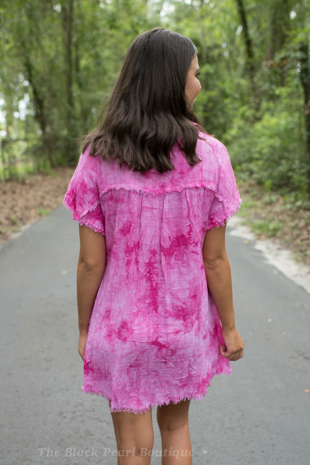 Blu Heaven Fuchsia Tie Dye Dress 3 Blu Heaven Fuchsia Tie Dye Dress