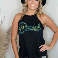 The Black Pearl Boutique Tops Black Duval Tank