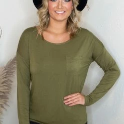 Hyfve Tops Olive Long Sleeve Pocket Tee 8 Hyfve Tops Olive Long Sleeve Pocket Tee
