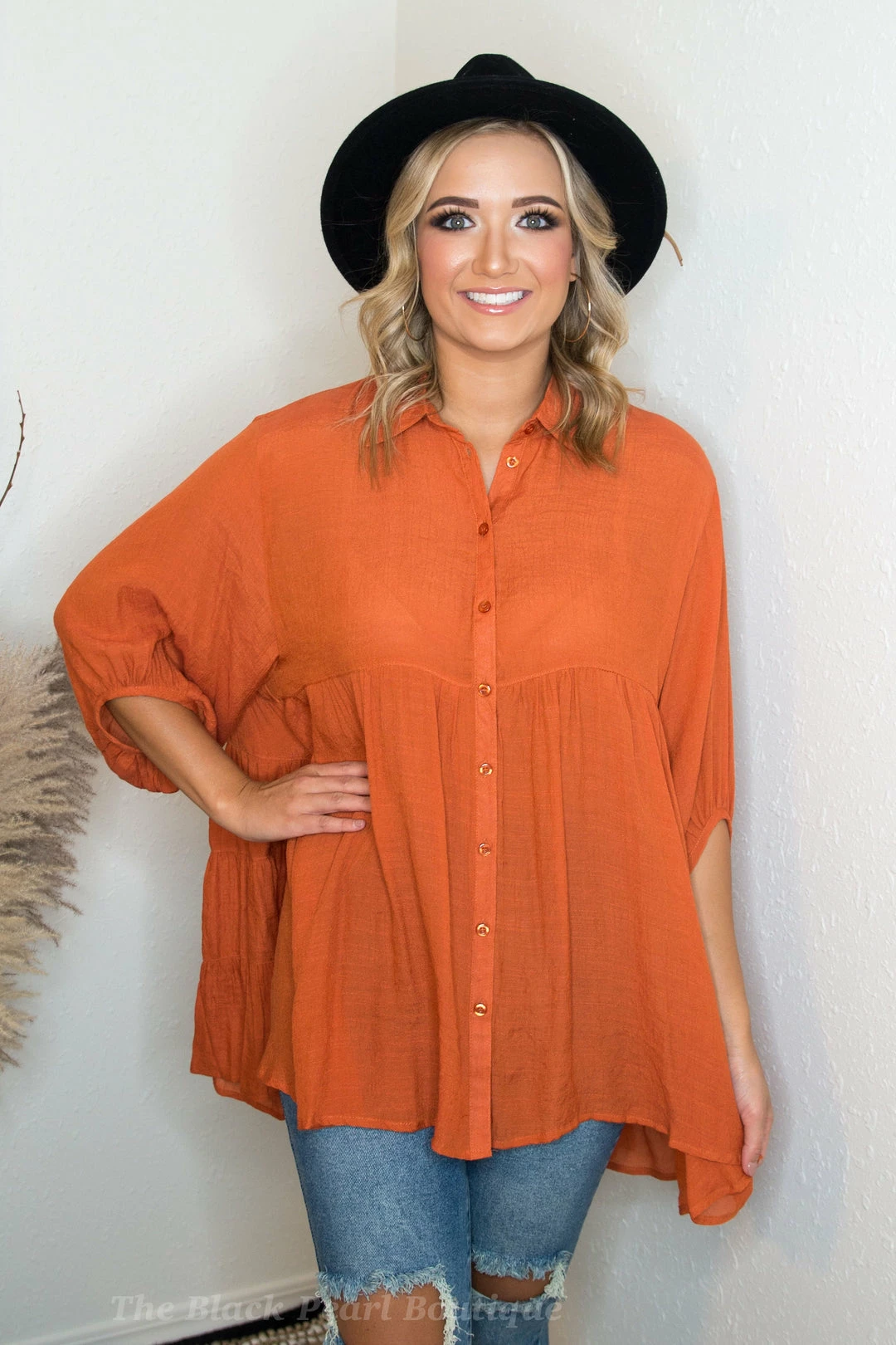 UMGEE Pumpkin Button Down Tunic 2 UMGEE Pumpkin Button Down Tunic