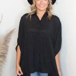 UMGEE Black Button Down Tunic 6 UMGEE Black Button Down Tunic