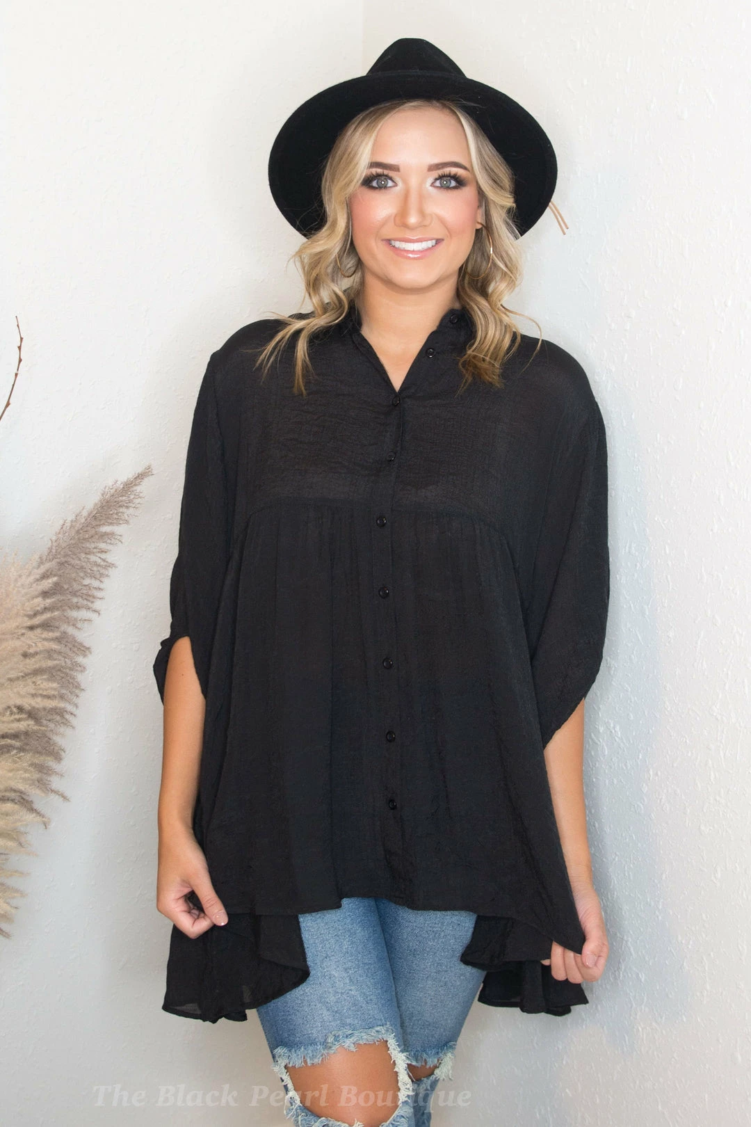 UMGEE Black Button Down Tunic 3 UMGEE Black Button Down Tunic