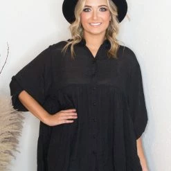 UMGEE Black Button Down Tunic 7 UMGEE Black Button Down Tunic