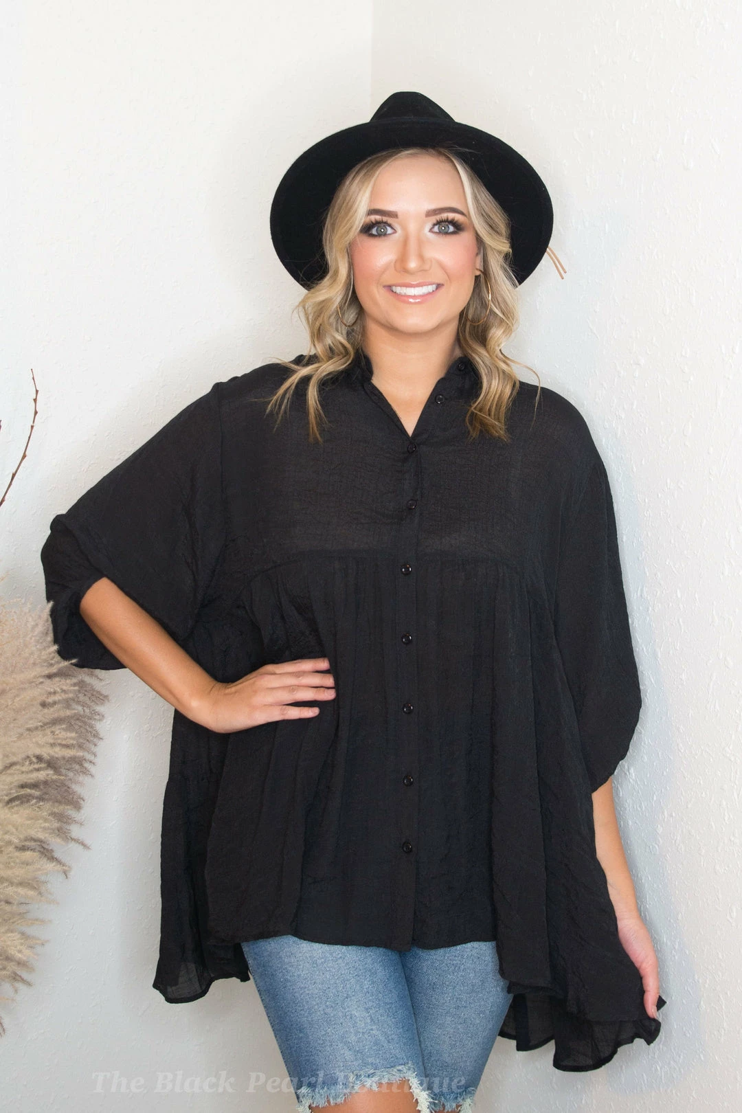 UMGEE Black Button Down Tunic 4 UMGEE Black Button Down Tunic
