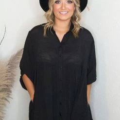 UMGEE Black Button Down Tunic 5 UMGEE Black Button Down Tunic