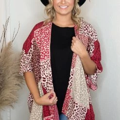 Jodifl Red Leopard Kimono Tops 8 Jodifl Red Leopard Kimono Tops