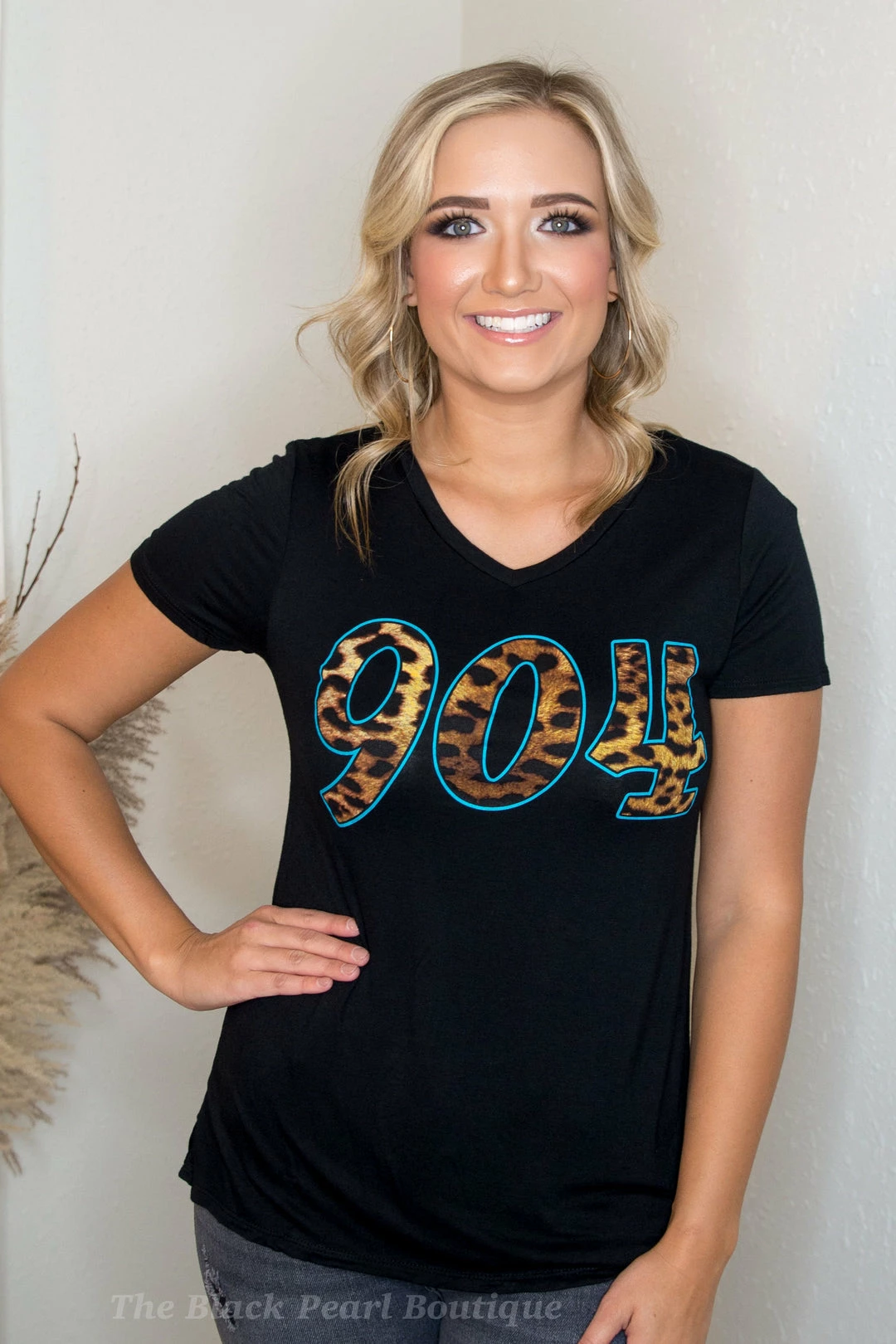 Active Basic Tops 904 Black V Neck Short Sleeve 1 Active Basic Tops 904 Black V Neck Short Sleeve