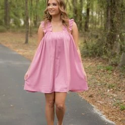 Entro Pink Square Neck Dress 10 Entro Pink Square Neck Dress