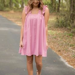 Entro Pink Square Neck Dress 11 Entro Pink Square Neck Dress