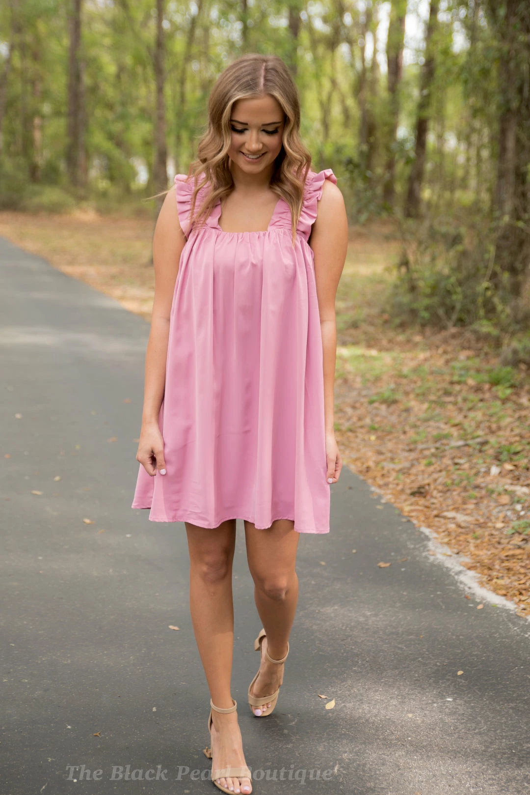 Entro Pink Square Neck Dress 3 Entro Pink Square Neck Dress