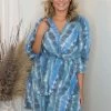 UMGEE Dresses Blue/Grey Tie Dye Dress