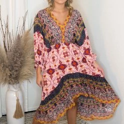 UMGEE Dresses Multi Print High/Low Dress