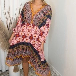 UMGEE Dresses Multi Print High/Low Dress